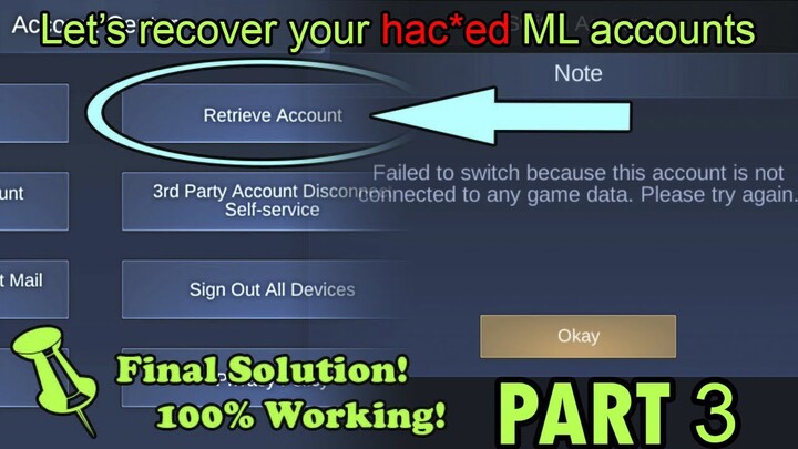 PART 3: Solution for Account Problems ML | How to Email Moonton Step by Step Procedure