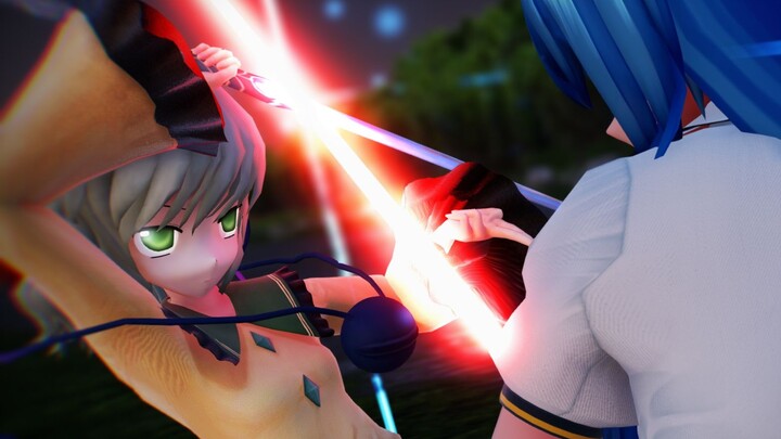 (MMD·3D) ฮินานาวิ เทนชิและโคเมย์จิ โคอิชิแห่ง Touhou Project 