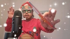 ASMR Eating Sounds - Rainbow Candy Cane | STORY TIME: CHRISTMAS CELEBRATION🎅🍬