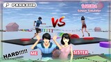 HARD PARKOUR WITH MY SISTER!! (Who Will Win?) || SAKURA SCHOOL SIMULATOR