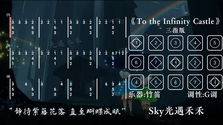 『โน้ตเปียโน Sky: Children of the Light』“To the Infinity Castle (ดาบพิฆาตอสูร – เพลงประกอบเมืองอนันต์