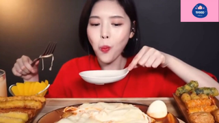 Mukbang tokboki phomai và các loại bánh chiên #anngon