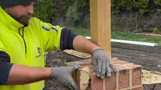 Kỹ thuật xây gạch đỏ bo góc