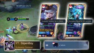 EX Supreme Indo Nana ft Top Global Lancelot! Auto Gendong Tim Berdua! Nana Tersakit - Mobile Legends