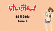 Hirasawa UI Oui! Ai Kotoba ( Kanji / Romanji / Indonesia )