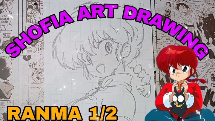 drawing anime Ranma 1/2