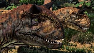 2 Carnotaurus & 2 Majungasaurus Breakout & Fight - Jurassic World Evolution Mods (4K 60FPS)
