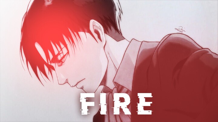 Levi vs Beast titan - Fire