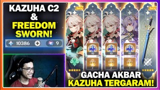 Gacha Akbar Kazuha Tergaram! Kazuha C2 & Freedom Sworn! | Genshin Impact Indonesia