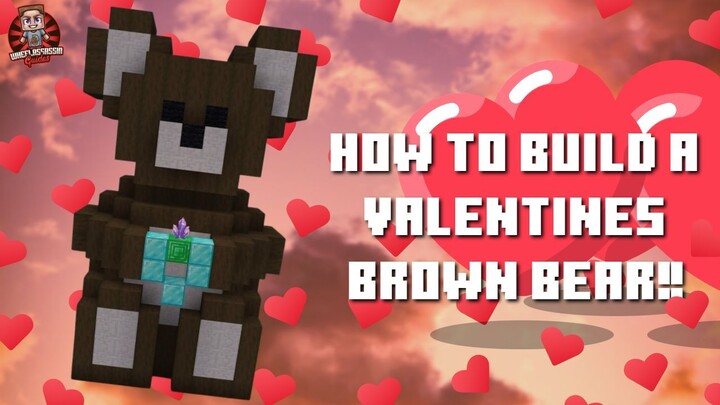 How to build a Valentine's Brown Bear in Minecraft!! (Valentines Day Special 2023)