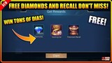HOW TO GET FREE DIAMONDS IN MOBILE LEGENDS AND FREE RECALL - MLBB