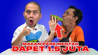 CHALLENGE TUKANG SIOMAY RANDOM, MAKAN PARE MENTAH !