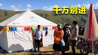 Why should you avoid and not enter white tents when you encounter them in Tibet? What would happen i