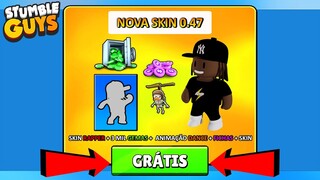😱 NOVA SKIN DA ATUALIZAÇÃO 0.47 DO STUMBLE GUYS FOI REVELADA [É GRÁTIS?] - CONFIRA