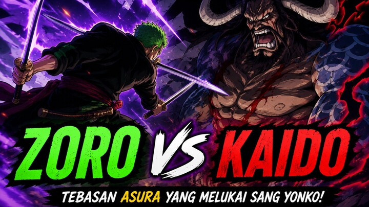 Momen Zoro Melukai Kaido dengan Tebasan Terkuat!