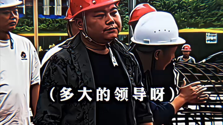 “多大的领导呀没带帽子照样吃脑掌”