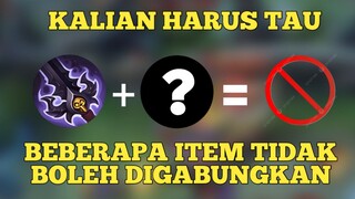 KALIAN HARUS TAU‼️ITEM/BUILD YANG TIDAK BOLEH DIGABUNGKAN DI MOBILE LEGENDS