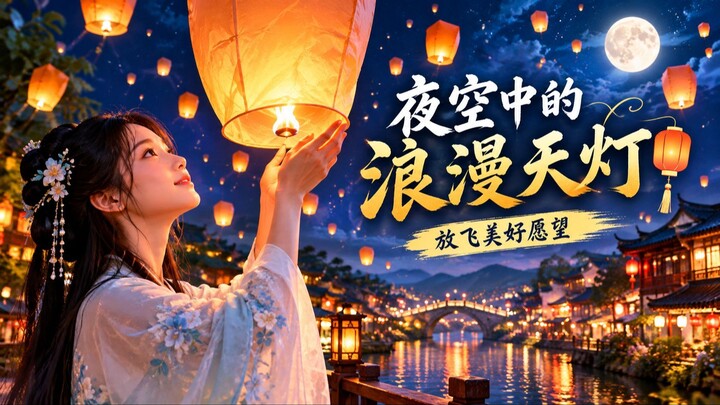 夜空中的浪漫天灯 🏮 放飞心愿的美好瞬间