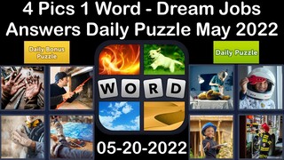 4 Pics 1 Word - Dream Jobs - 20 May 2022 - Answer Daily Puzzle + Bonus Puzzle