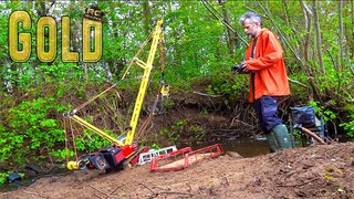 GOLD: S2 E7 - FOUND iT! Man's GiANT MiNi Mining Dragline STRiKES GOLD | RC ADVENTURES