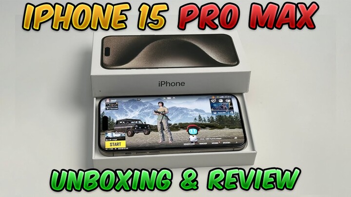 iPhone 15 Pro Max Unboxing & GamePlay First look 90 FPS in PUBG Mobile/BGMI? (First Look)