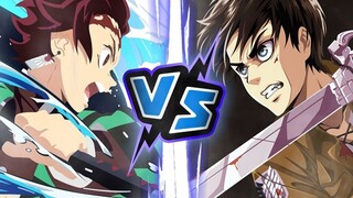 Kimetsu no Yaiba VS Serangan terhadap Titan