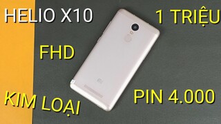 Đánh giá REDMI NOTE 3 giá 1 triệu mua shopee: VỎ KIM LOẠI, HELIO X10, MÀN 5.5" FHD, PIN 4.000