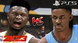 NBA 2K23 - (Ja Morant Gameplay) vs. New Orleans Pelicans "Ja vs Zion" - PS5
