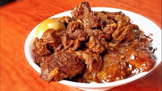 30 yuan/porsi nasi daging sapi, porsinya membuatku takut...