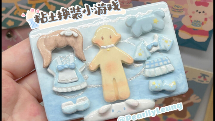 Play dress-up games with clay! Try it yourself/Stone modeling clay handmade tutorial