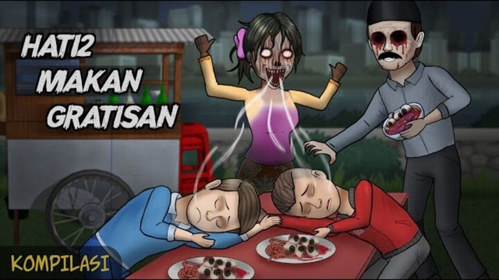 Kuliner Setan - Kompilasi #HORORKOMEDI   Kartun Lucu, Animasi Hantu