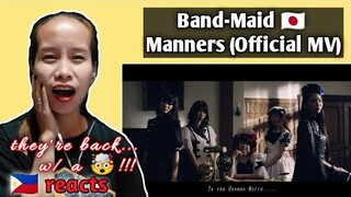 Band-Maid - バンドメイド- Manners ( Official Music Video) || Reaction 🇵🇭