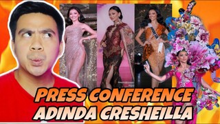 ATEBANG REACTION | MISS SUPRANATIONAL INDONESIA 2022 ADINDA CRESHEILLA PRESS CONFERENCE #misssupra