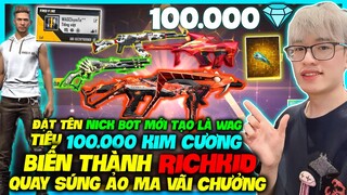 HÙNG AKIRA ĐỔI TÊN NICK LV1 WAG PHA KÈ TIÊU 100.000KC QUAY FULL SKIN SÚNG VIP XỊN ẢO MA HÓA RICHKID