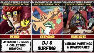 ONE PIECE : Characters And Their Hobbies