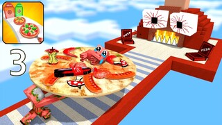 Monster School : I WANT PIZZA RUNNER CHALLENGE 3 - Minecraft animation