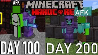 We Survived 200 Days In Hardcore Minecraft - AFK Dream DUO 100 days minecraft hardcore