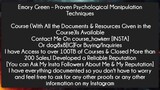 Emory Green – Proven Psychological Manipulation Techniques Course Download