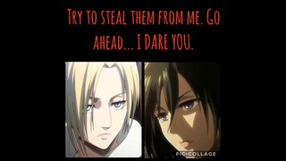 I Hope You’re Willing to Die For Them | ASMR | Annie Leonhart VS. Mikasa Ackerman x Listener