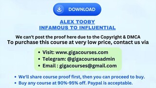 Alex Tooby - Infamous to Influential