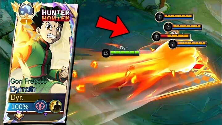 FINALLY!! THANK YOU MOONTON FOR THIS NEW DYRROTH HUNTER X HUNTER GON SKIN SKILL EFFECT!!