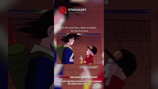 Krillin and Goku meeting as adults for the first time #anime #shorts #animeedits #animememes