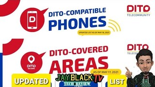 DITO TELECOMMUNITY| LIST OF COVERED AREAS | LIST OF COMPATIBLE PHONES | UPDATED MAY 18 2021