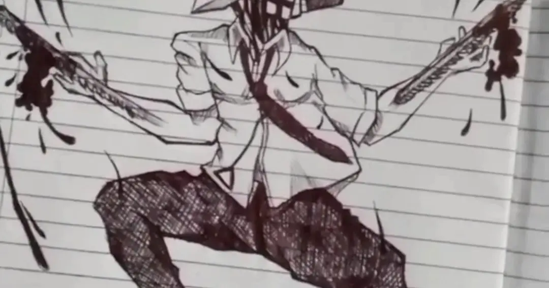 menggambar denji dari chainsaw man!! Bilibili