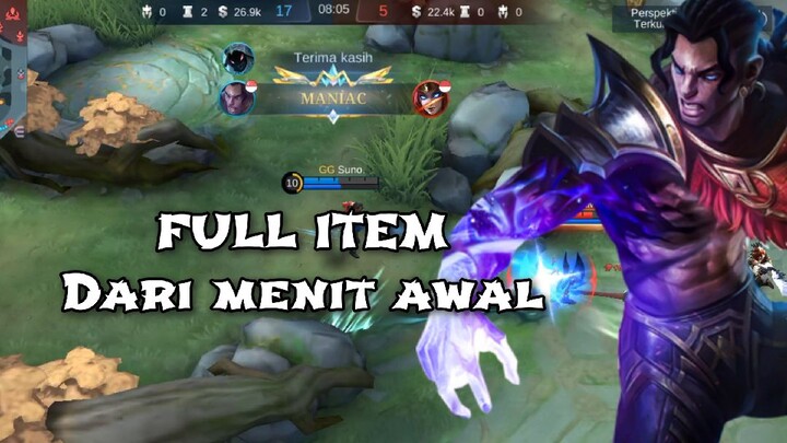 CURANG!! HERO INI UDAH FULL ITEM DARI AWAL | MLBB GAMEPLAY