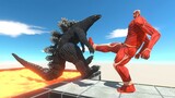 Titan Kicking Kaiju in Lava Pool - Animal Revolt Battle Simulator