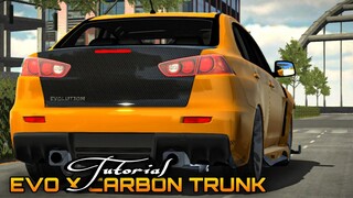 Mitsubishi Evo 10 Carbon Fiber Trunk Tutorial | Clean Build in Car Parking multiplayer