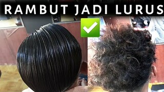 cara meluruskan rambut, keriting parah pria