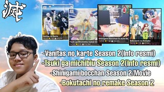 Bahas vanitas no karte s2, tsuki ga michibiku s2, Shinigami bocchan s2, bokutachi no remake s2 ||Req