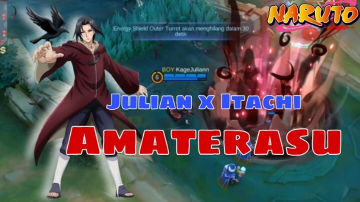 Review Skin Julian Kolaborasi Naruto " Itachi Uchiha " Si Anak Emas Moonton🗿🗿🤣